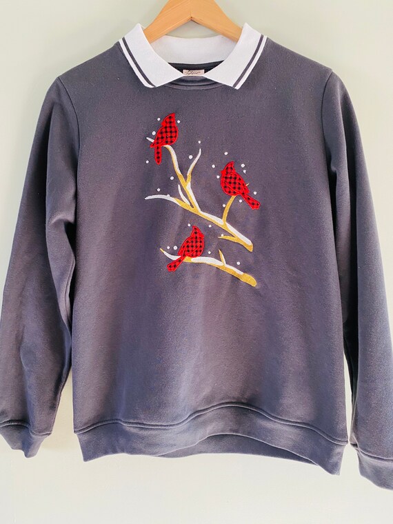 Vintage Cardinal Christmas Sweater 
