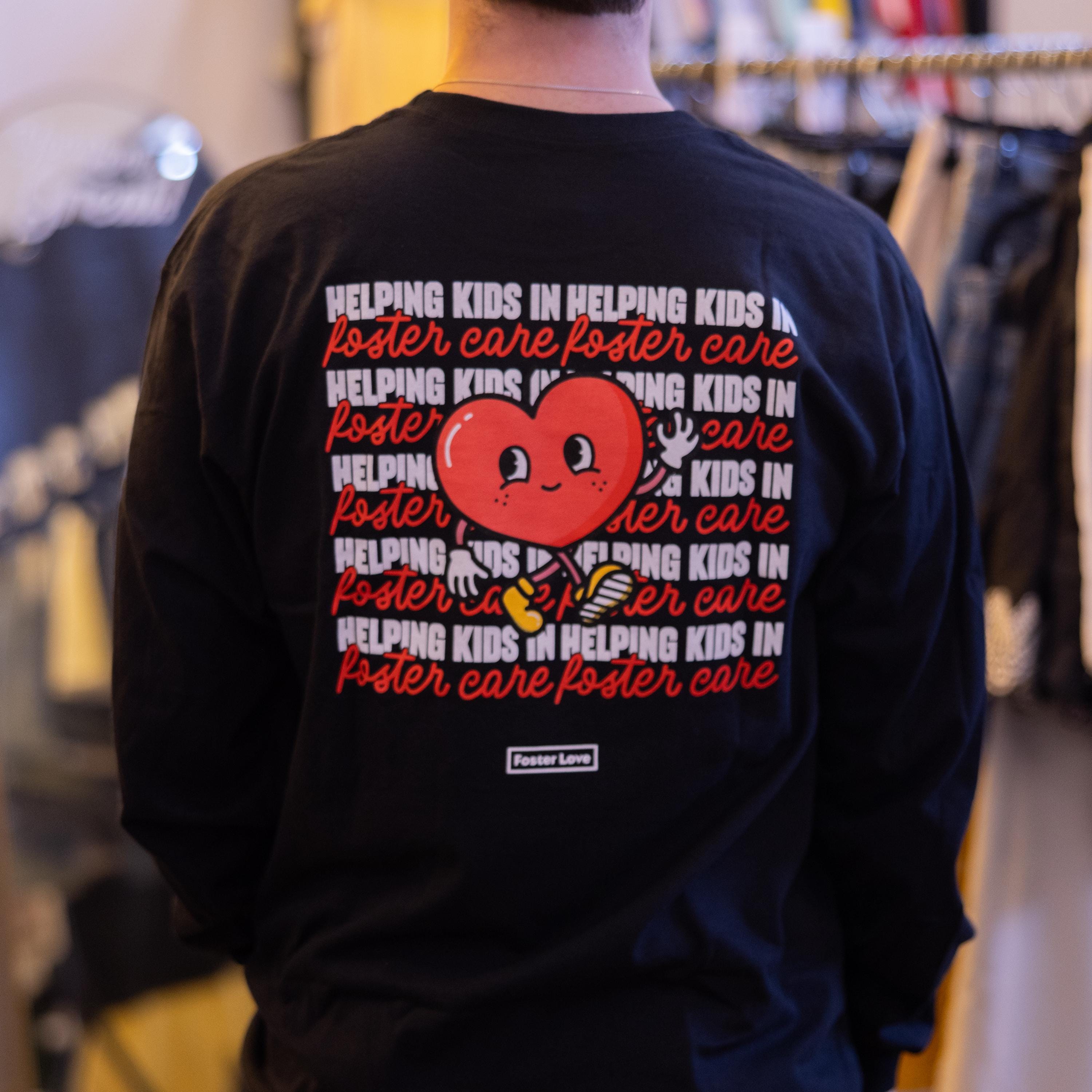 Helping Kids in Foster Care – Long Sleeve Heart Tee