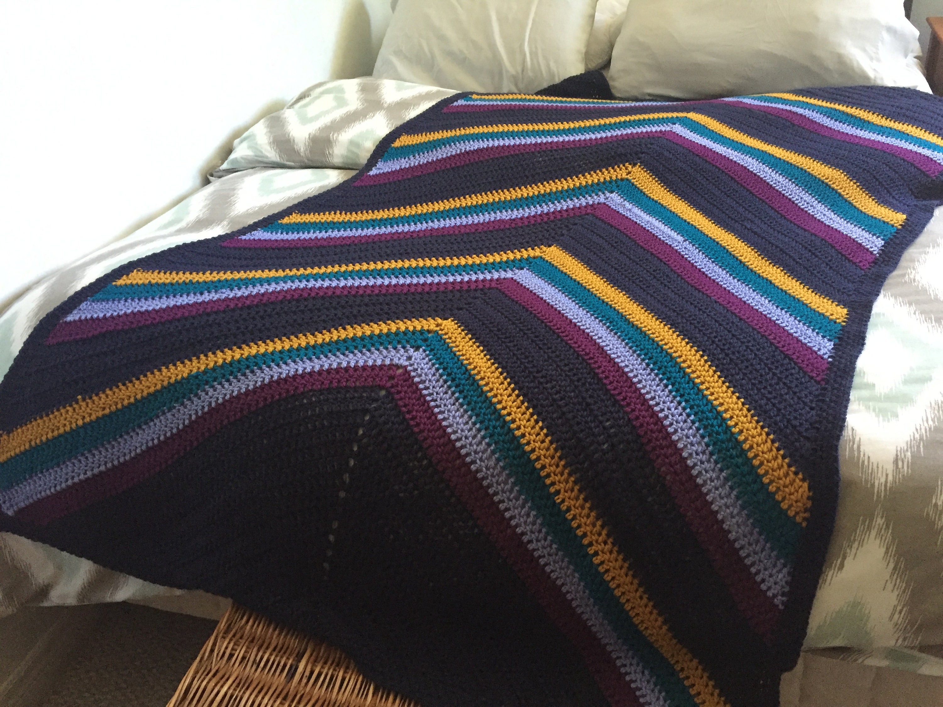 CROCHET PATTERN the Summer Nights Blanket Crochet Blanket Etsy