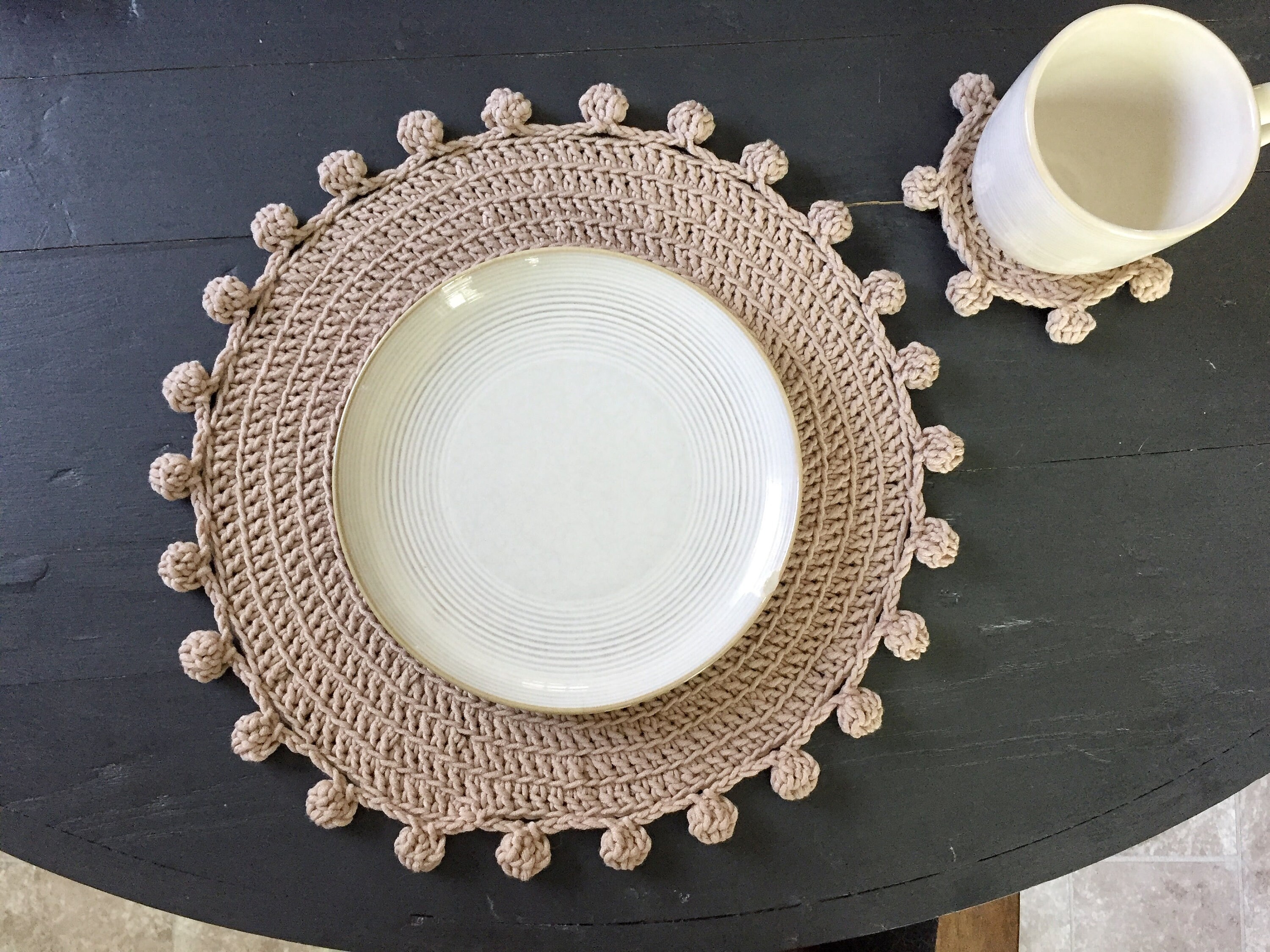 CROCHET PATTERN Nova Placemat and Coaster Pattern Boho Etsy