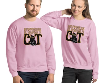 Black Cat Sweatshirt | Spooky Season Sweater | Aesthetic Sweater | Halloween Sweatshirt | Cat Mom Gift | Cat Holiday Sweater