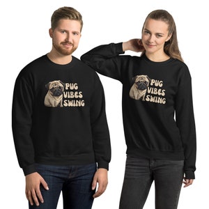 Unisex Sweatshirt Pug Sweatshirt, Pug Shirt Gifts for Women, pug dad embroidered gift, dog lover tee, dog sympathy gifts, animal shirts