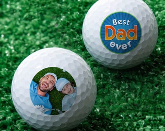 Custom Golf Balls With Picture Best Dad Ever Golf Ball Gifts for Father's Day