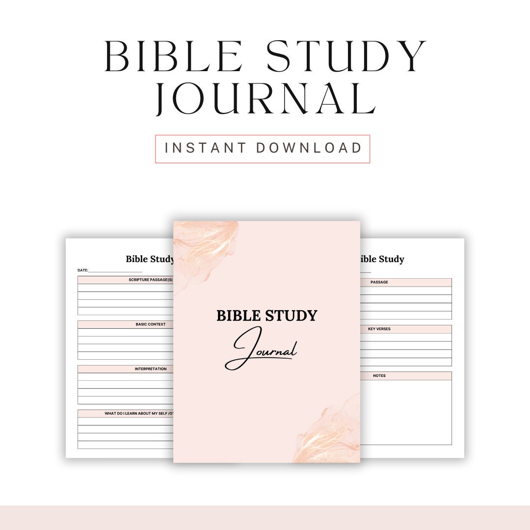 Editable Bible Study Journal, Bible Study Template, Faith Prayer ...