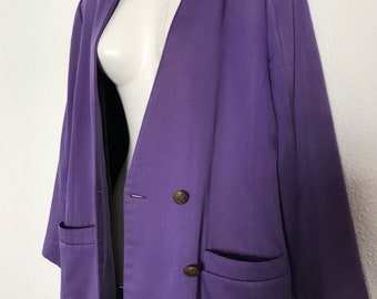 Vintage purple blazer / 80s jacket / Zeki London / size M