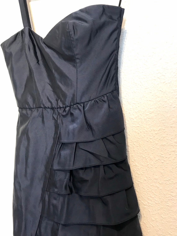Moschino / 90's Silk Mix Pleated Evening Dress/ O… - image 4