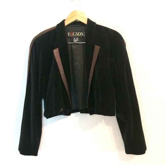 Vintage velvet jacket / 80s velvet jacket / ESCADA