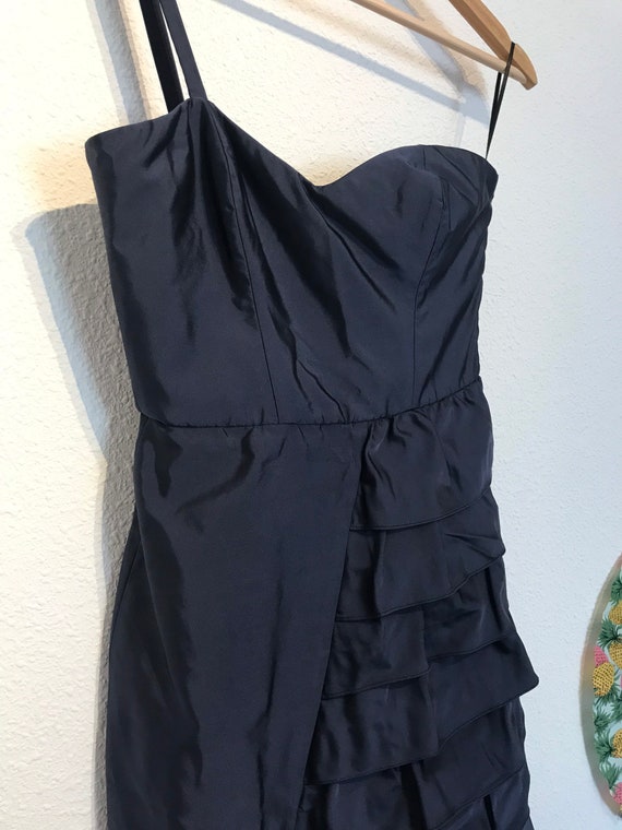 Moschino / 90's Silk Mix Pleated Evening Dress/ O… - image 2