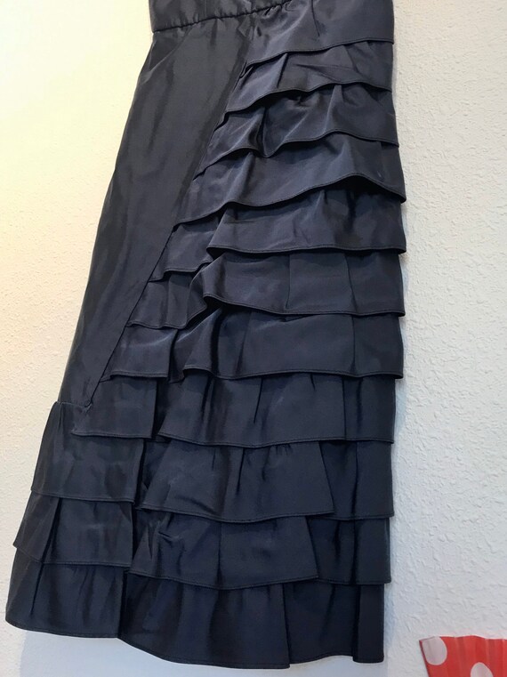 Moschino / 90's Silk Mix Pleated Evening Dress/ O… - image 8