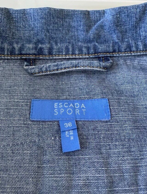 Escada Denim Jacket / U.K. 8-10 / EU 36 / Vintage… - image 2