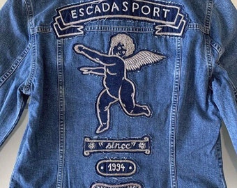 Escada Denim Jacket / U.K. 8-10 / EU 36 / Vintage Escada Sport Denim Jacket /