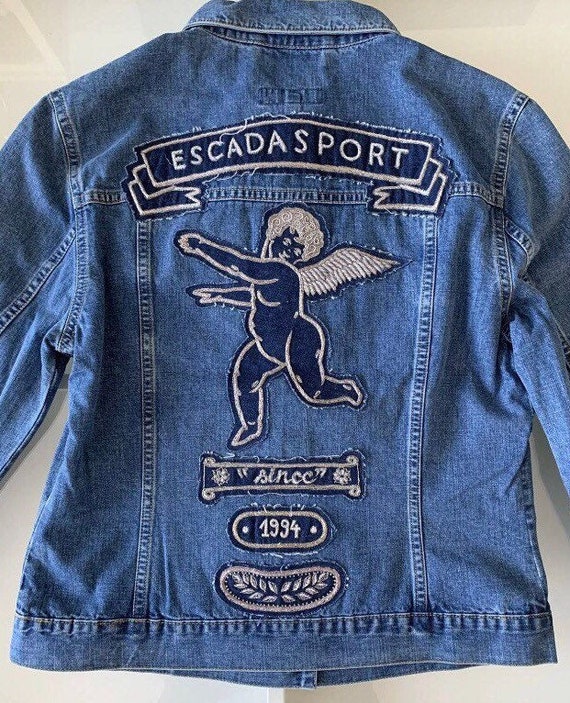 Escada Denim Jacket / U.K. 8-10 / EU 36 / Vintage… - image 1