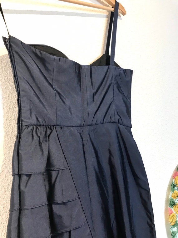 Moschino / 90's Silk Mix Pleated Evening Dress/ O… - image 7