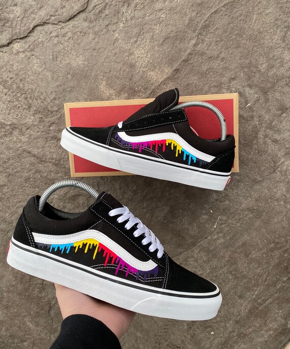 rainbow custom vans