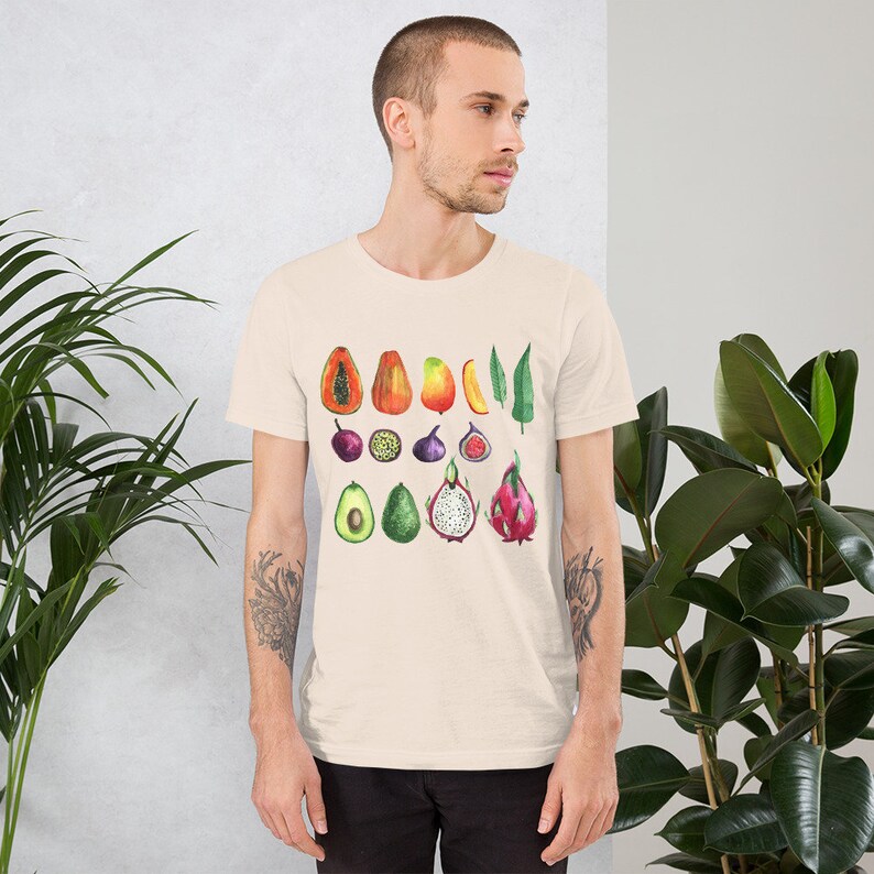 Fruit Shirt Fruit Halves TShirt Summer Fruit Shirt Vegan Etsy