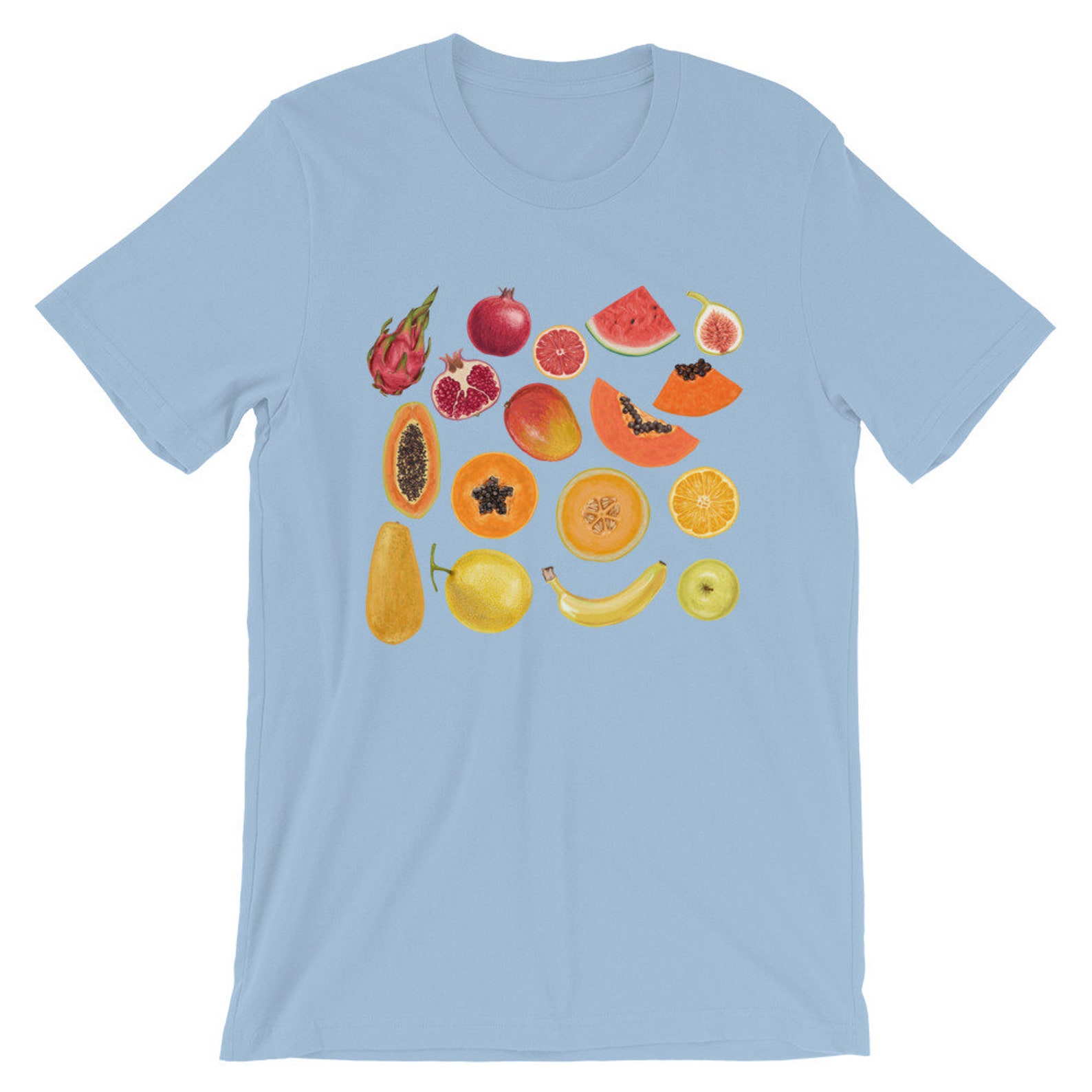 Fruit Shirt Gradient Rainbow Fruit TShirt Vegetarian Shirt Etsy