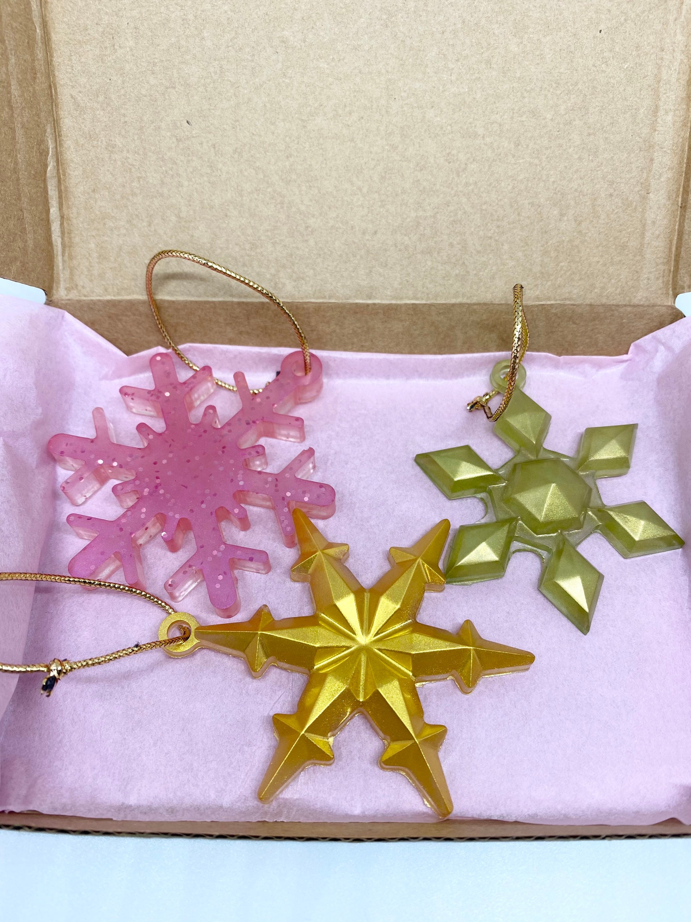 Jewel Tone Snowflakes And Holographic Snowflakes Holiday