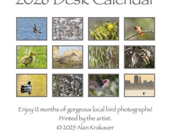 2026 Birds of the Bay Area Desk Calendar