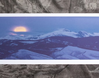 Blank Nature Pano Card: Wind River Moonset
