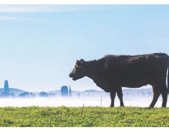 Blank Nature Pano Card: Cowzilla!