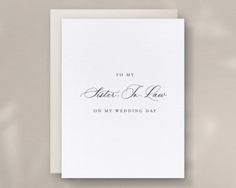 To My Sister-In-Law On My Wedding Day, Family Cards