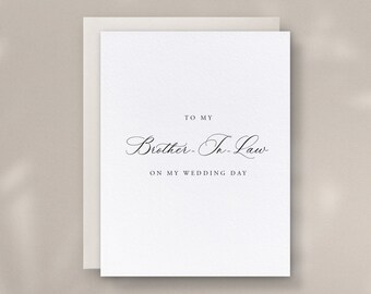 To My Brother-In-Law On My Wedding Day, Family Cards