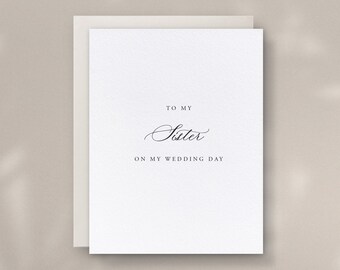 To My Sister On My Wedding Day, Family Cards