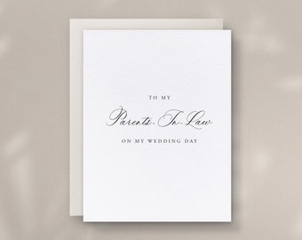 To My Parents-In-Law On My Wedding Day, Family Cards