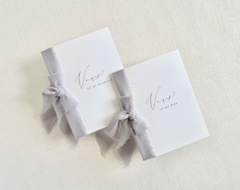 Wedding Vow Books Set of 2, Vows To My Husband and Vows To My Wife, Perfect for Wedding Day Of, Vow Renewals and Anniversaries