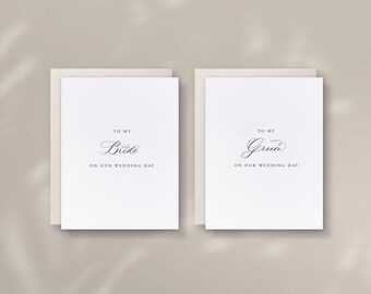 To My Bride and Groom On Our Wedding Day Cards, Couple Cards