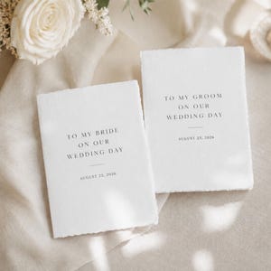 Handmade Paper Wedding Vow Books for the Bride and Groom