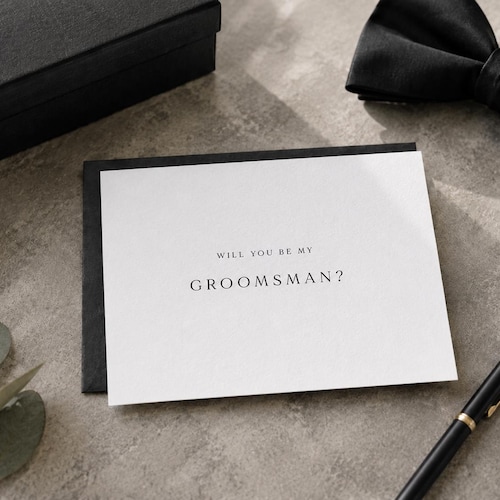 Will You Be My Groomsman, Wedding Party Proposal Card