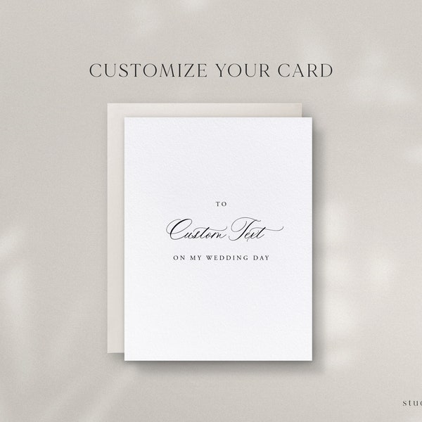 Custom Wedding Day Card