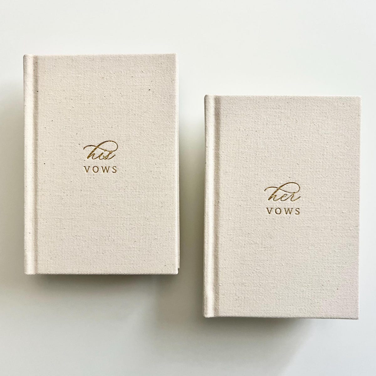His and Her Natural Linen Wedding Vow Books – Set of 2 - Etsy