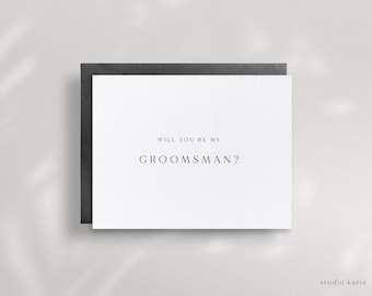 Will You Be My Groomsman, Wedding Party Proposal Card