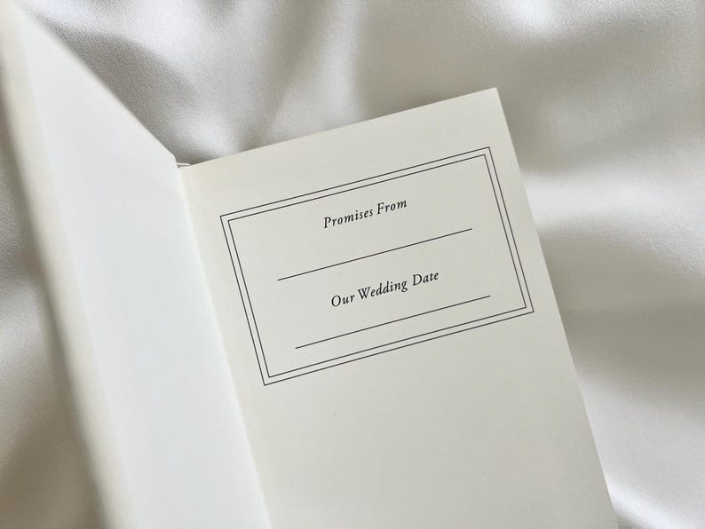 A Letter to My Husband and Wife | Modern Linen Wedding Vow Books image 3