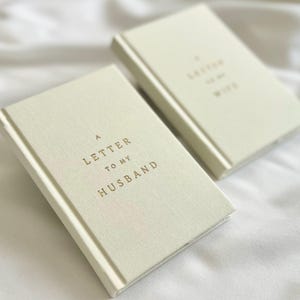 A Letter to My Husband and Wife | Modern Linen Wedding Vow Books image 5