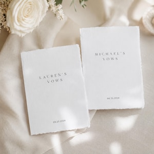 Handmade Paper Personalized Wedding Vow Books