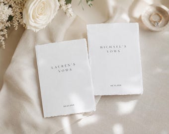 Handmade Paper Personalized Wedding Vow Books