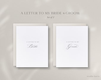 Bride and Groom Letters, Set of 2