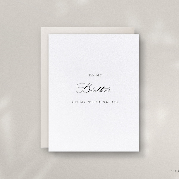 Brother Wedding Day Card