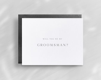 Will You Be My Groomsman, Best Man, Ring Bearer, Proposal Card