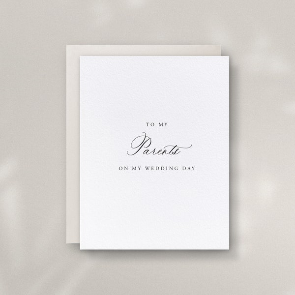 Parents Wedding Day Card