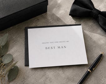Thank You For Being My Best Man, Wedding Party Card
