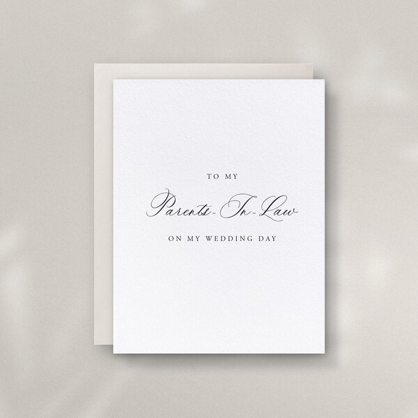 Parents-In-Law Wedding Day Card