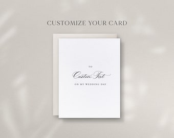 Custom Day Of Wedding Card