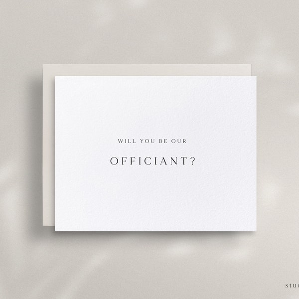 Will You Be Our Officiant, Wedding Proposal Card
