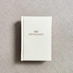 Wedding Officiant Book | Linen Ceremony Script Notebook