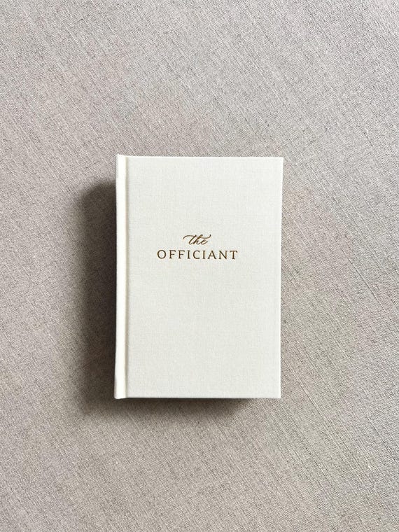 Wedding Officiant Book | Linen Ceremony Script Notebook