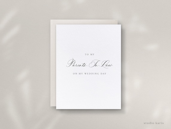 Parents-In-Law Wedding Day Card